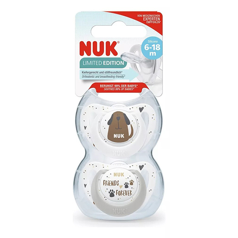 NUK SET DE 2 CHUPETES STAR LIMITED EDITION CATS & DOGS 6-18M+