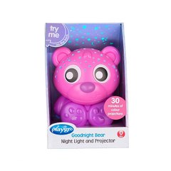 PLAYGRO LAMPARA DE NOCHE GOODNIGHT BEAR NIGHT LIGHT Y PROYECTOR PINK 186422 0M+