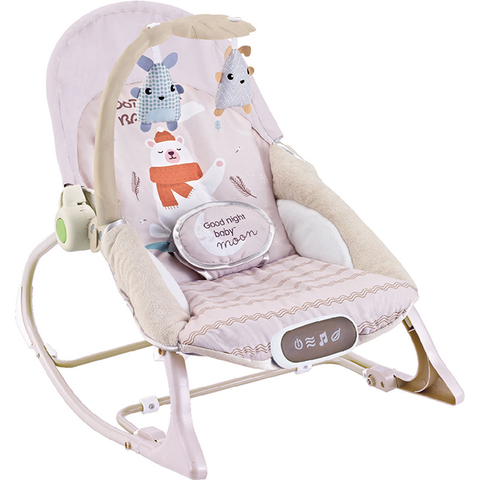 PRIORI MECEDORA MUSICAL ESTAMPADA BEIGE RECLINABLE