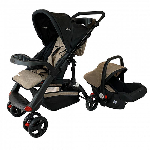 PRIORI COCHE TRAVEL SYSTEM MR STICK NEGRO BEIGE