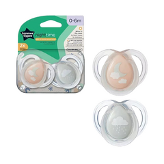 TOMMEE TIPPEE SET DE 2 CHUPETES NIGHT TIME 0-6 M - Childs Especialistas en Bebes