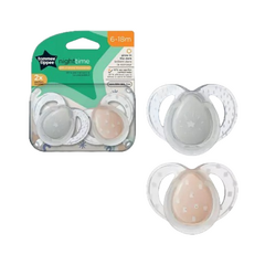 TOMMEE TIPPEE SET DE 2 CHUPETES NIGHT TIME 6-18 M