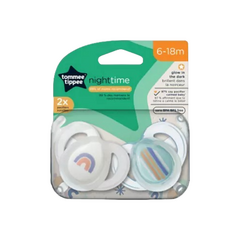 Imagen de TOMMEE TIPPEE SET DE 2 CHUPETES NIGHT TIME 6-18 M