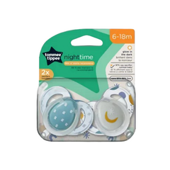 TOMMEE TIPPEE SET DE 2 CHUPETES NIGHT TIME 6-18 M - Childs Especialistas en Bebes