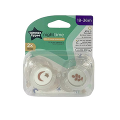 TOMMEE TIPPEE SET DE 2 CHUPETES NIGHT TIME 18-36 M