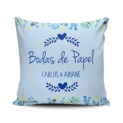 Almofada bodas de papel