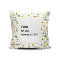 Almofada floral amarelo - comprar online