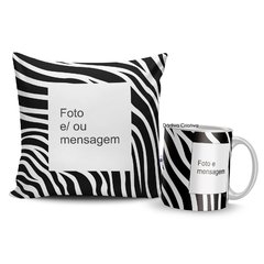 Kit almofada e caneca zebrinha - comprar online