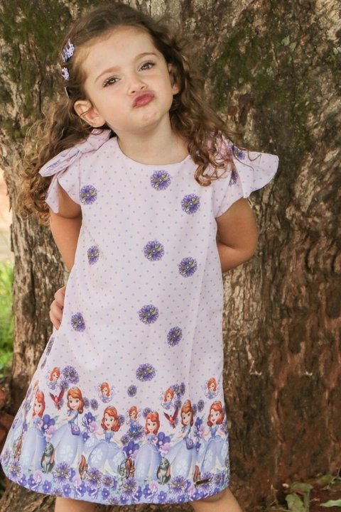 Vestido Princesa Sofia lilas modelo Valentina Infantil