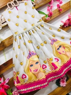 Roupa Da Barbie - Vestido Rosa Corações - Melhor Preço