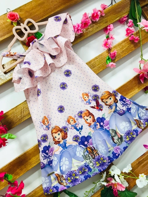 Vestido Princesa Sofia Roxo Pérolas infantil