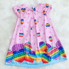 Vestido Pop It modelo Manuella infantil