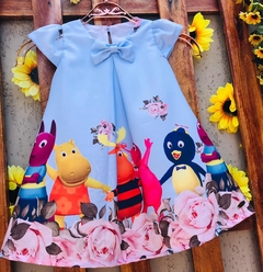 Vestido Backyardigans azul claro modelo Manuella infantil