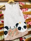 Vestido Panda claro flores modelo Bruna infantil