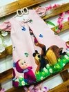 vestido rosa Urso segundo marsha laço infantil