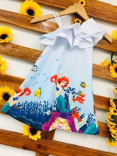 Vestido Fundo do Mar, Pequena Sereia, Vestido Ariel