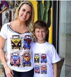 Camiseta Kombi mãe e filho