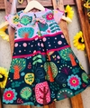 Vestido Arvores coloridas modelo manuella infantil