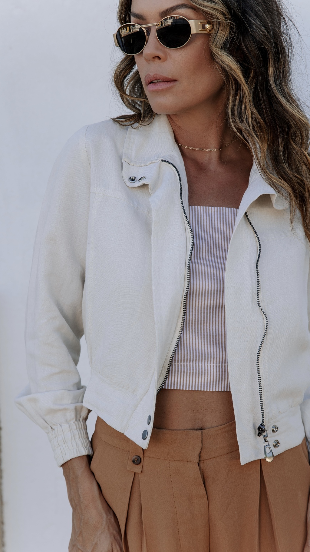 Jaqueta de linho feminina discount