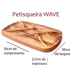 Petisqueira Wave - Madeira Nobre - 5 Compartimentos na internet