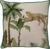 Capa de Almofada em Linho 50x50 - Tropical Onça c/ Viés