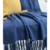 Manta Decorativa de Algodão Carmel Azul Marinho - AM HOME DECOR
