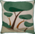 Capa de Almofada em Linho 50x50 - Pagu Terracota/ Verde c/ Viés
