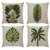 Kit de Capas de Almofada em Linho c|4 Peças - Folhas Verdes