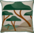 Capa de Almofada em Linho 50x50 - Tarsila Terracota/ Verde c/ Viés