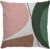 Capa de Almofada em Suede Moderna Verde e Rosa
