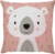 Capa de Almofada Neo Urso Rosa