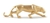 Escultura Leopardo Dourado em Poliresina na internet