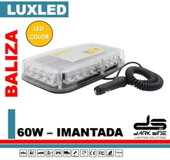 BALIZA LED NARANJA, 360°, 24W, BASE IMANTADA, DS-SUPWARAMB