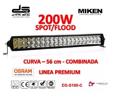 BARRA LED CURVA, 56CM, 200W, PREMIUM, COMBINADA, OSRAM, MIKEN DS-S180-C - DARK SIDE LED