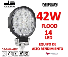 FARO LED FLOOD, 42W, 14 LED, ALTO RENDIMIENTO, MIKEN DS-6040-42W - DARK SIDE LED