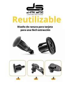 SET DE 10 CLIPS REMACHE DE PARAGOLPE, DS-GRAM010 - DARK SIDE LED