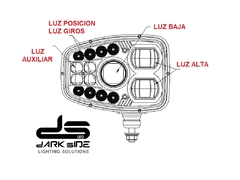 JUEGO DE 2 FAROS LED TIPO OPTICA, ALTA Y BAJA, 60W, MIKEN, DS-7060-60W en internet