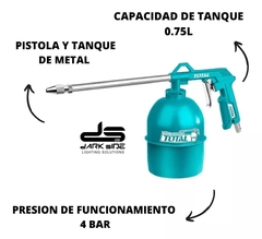 PISTOLA AIRE LIMPIEZA NEUMATICA INDUSTRIAL, 215mm, 750CC, TOTAL, DS-TAT20751 - comprar online