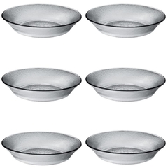 6 Platos De Vidrio Hondos Combo De Vajilla Rigolleau