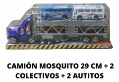 Camión Mosquito 29 Cm +2 Colectivos + 2 Autitos.