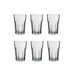 6 Vasos De Vidrio Elegantes Rigolleau Combo Vajilla.