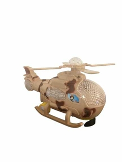 Helicoptero Camuflado Militar Con Luz Sonido A Pila En Caja. - tienda online