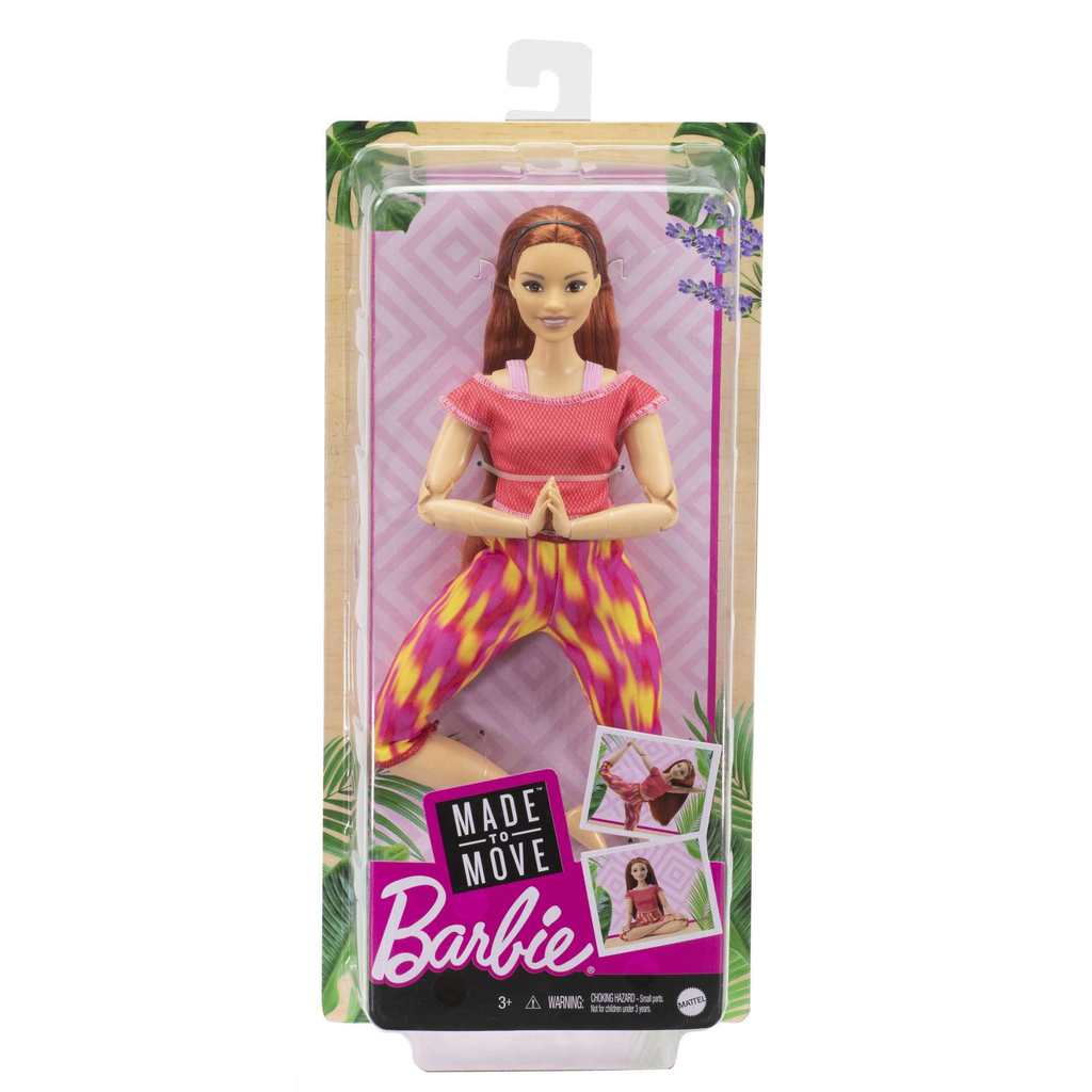 Barbie Articulada Yoga Colorada Muneca con 22 Poses