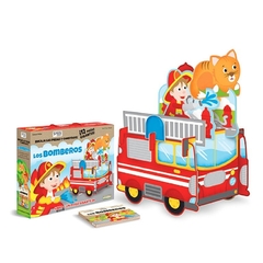 LIBRO + PUZZLE LOS BOMBEROS 12 PZ - MANOLITO BOOKS