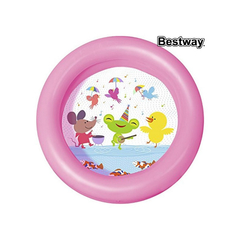 Pileta 2 Aros Traslucida Color Rosa Bestway 51061 - comprar online