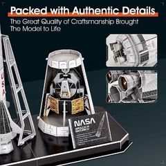 Rompecabeza 3D NASA Apolo Saturno V Cohete Cubic Fun - Juguetería Didácticos Corrientes 