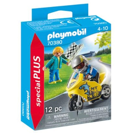 Chicos con Moto de Carreras 10 Pz Specialplus Playmobil