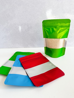 Bolsa doypack verde 10x15 cms. Pack 10 unidades