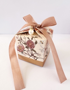 Caja floral color Champagne