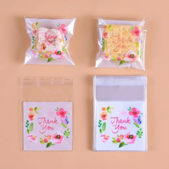 Bolsa opp "Marco floral" 7x7cms. Pack x 10 - Capkelitos